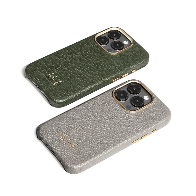 Alghaf handcrafted full-grain leather iPhone 15 Pro case