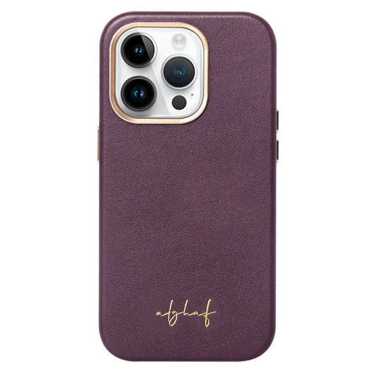 Alghaf genuine leather iPhone 14 Pro Max case, side view