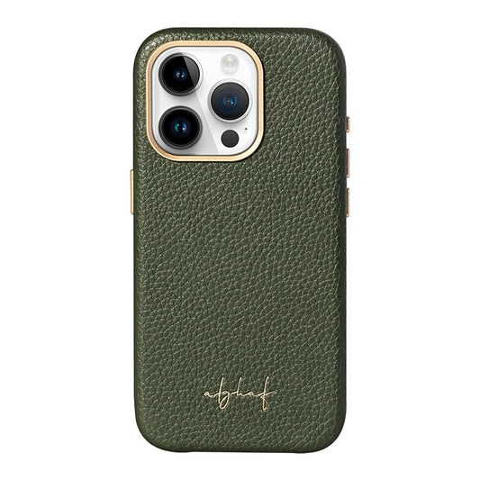 Alghaf genuine leather iPhone 15 Pro Max case, side view